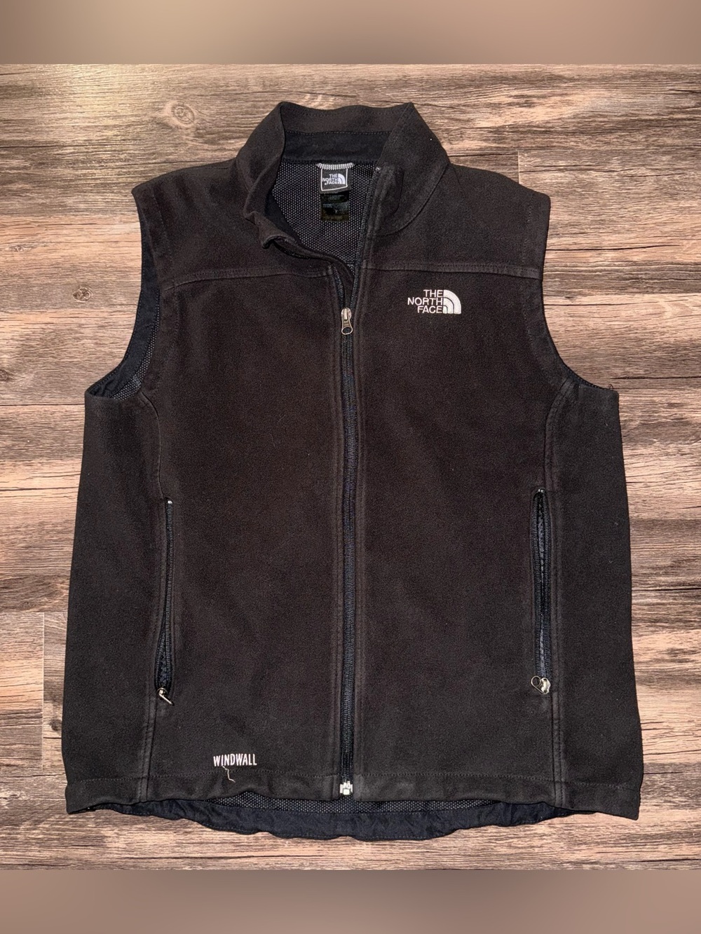 The North face black fleece vest